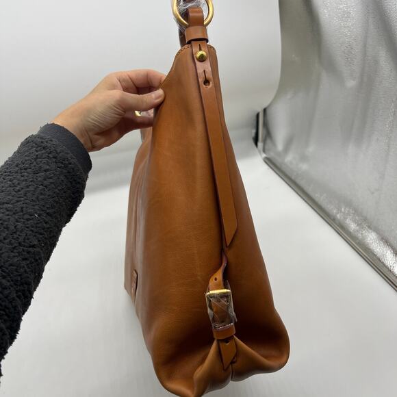 Dooney & Bourke Florentine Leather Twist Sac Shoulder Bag Natural - Picture 6 of 16